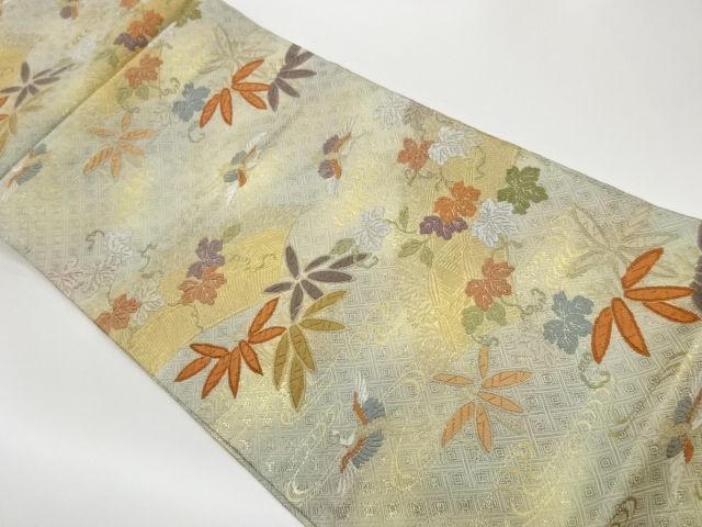 JAPANESE FUKURO OBI / WOVEN CRANE